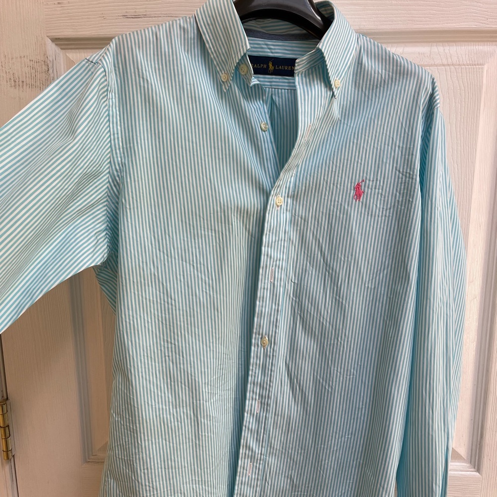 Men’s Ralph Lauren striped poplin shirt